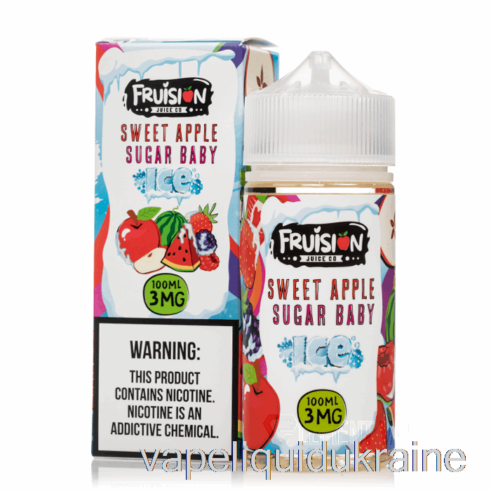 Vape Liquid Ukraine ICED Sweet Apple Sugar Baby - Fruision Juice Co - 100mL 0mg